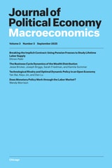 cover of Journal of Political Economy Macroeconomics, volume 3 number 3 (September 2025)