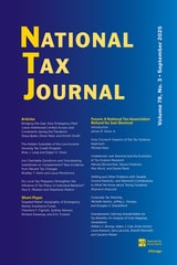 cover of National Tax Journal, volume 78 number 3 (September 2025)