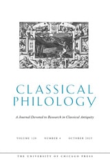 cover of Classical Philology, volume 120 number 4 (October 2025)