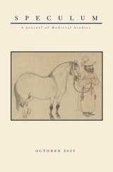cover of Speculum, volume 100 number 4 (October 2025)