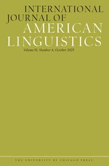 cover of International Journal of American Linguistics, volume 91 number 4 (October 2025)