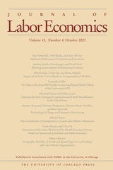cover of Journal of Labor Economics, volume 43 number 4 (October 2025)