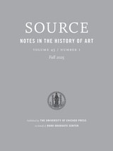 cover of Source: Notes in the History of Art, volume 45 number 1 (Fall 2025)