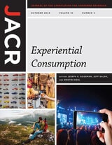cover of Journal of the Association for Consumer Research, volume 10 number 4 (October 2025)