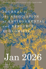 cover of Journal of the Association of Environmental and Resource Economists, volume 13 number 1 (January 2026)