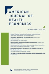 cover of American Journal of Health Economics, volume 11 number 4 (Fall 2025)