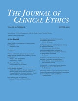 cover of The Journal of Clinical Ethics, volume 36 number 4 (Winter 2025)