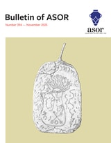 cover of Bulletin of the American Society of Overseas Research, volume 394 number 1 (November 2025)