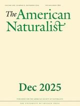 cover of The American Naturalist, volume 206 number 6 (December 2025)