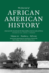 cover of The Journal of African American History, volume 110 number 4 (Fall 2025)