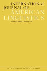 cover of International Journal of American Linguistics, volume 92 number 1 (January 2026)