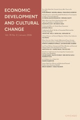 cover of Economic Development and Cultural Change, volume 74 number 2 (January 2026)