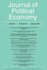 cover of Journal of Political Economy, volume 134 number 1 (January 2026)
