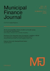 cover of Municipal Finance Journal, volume 45 number 2-3 (Summer 2024)