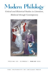 cover of Modern Philology, volume 123 number 3 (February 2026)