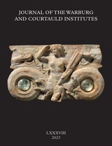 cover of Journal of the Warburg and Courtauld Institutes, volume 88 number 1 (2025)