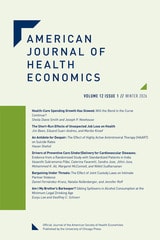 cover of American Journal of Health Economics, volume 12 number 1 (Winter 2026)