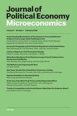 cover of Journal of Political Economy Microeconomics, volume 4 number 1 (February 2026)