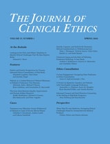 cover of The Journal of Clinical Ethics, volume 37 number 1 (Spring 2026)