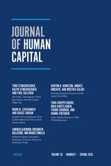cover of Journal of Human Capital, volume 20 number 1 (Spring 2026)