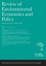cover of Review of Environmental Economics and Policy, volume 20 number 1 (Winter 2026)