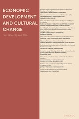 cover of Economic Development and Cultural Change, volume 74 number 3 (April 2026)