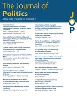 cover of The Journal of Politics, volume 88 number 2 (April 2026)