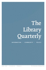 cover of The Library Quarterly, volume 96 number 2 (April 2026)