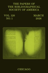 cover of The Papers of the Bibliographical Society of America, volume 120 number 1 (March 2026)