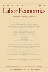 cover of Journal of Labor Economics, volume 44 number 2 (April 2026)