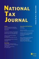 cover of National Tax Journal, volume 79 number 1 (March 2026)