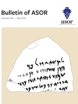 cover of Bulletin of the American Society of Overseas Research, volume 395 number 1 (May 2026)