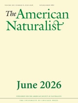 cover of The American Naturalist, volume 207 number 6 (June 2026)