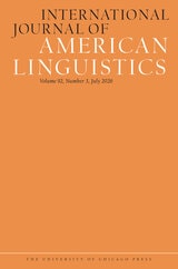 cover of International Journal of American Linguistics, volume 92 number 3 (July 2026)