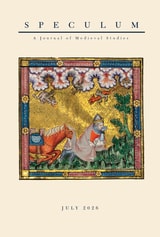 cover of Speculum, volume 101 number 3 (July 2026)