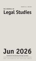 cover of The Journal of Legal Studies, volume 55 number 2 (June 2026)