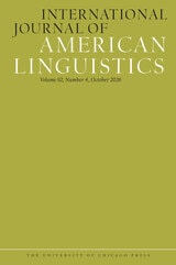 cover of International Journal of American Linguistics, volume 92 number 4 (October 2026)