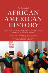 cover of The Journal of African American History, volume 111 number 3 (Summer 2026)