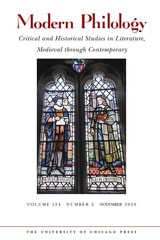 cover of Modern Philology, volume 124 number 2 (November 2026)