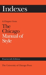 cover of Indexes: A Chapter from The Chicago Manual of Style