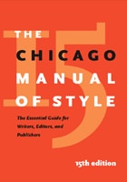 cover of The Chicago Manual of Style, 15th Edition
