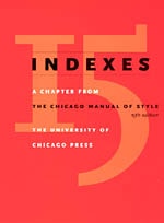 cover of Indexes: A Chapter from The Chicago Manual of Style, 15th Edition