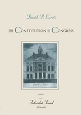 cover of The Constitution in Congress: The Federalist Period, 1789-1801