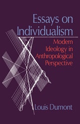 cover of Essays on Individualism: Modern Ideology in Anthropological Perspective