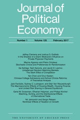 cover of JPE vol 125 num 1