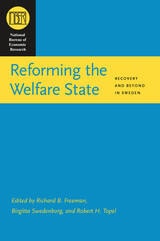 cover of Reforming the Welfare State: Recovery and Beyond in Sweden