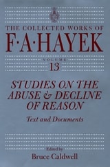 cover of Studies on the Abuse and Decline of Reason: Text and Documents