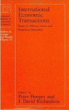 cover of International Economic Transactions: Issues in Measurement and Empirical Research