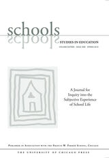 cover of SCHOOLS vol 16 num 1