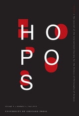 cover of HOPOS vol 9 num 2